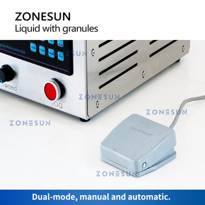 ZONESUN ZS-RXB1 Dual-use Flexible Impeller Pump Particulate Liquid Paste Filling Machine