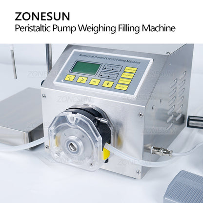 ZONESUN ZS-PP531W 30-6000ml Semi Automatic Peristaltic Pump Liquid Weighing Filling Machine