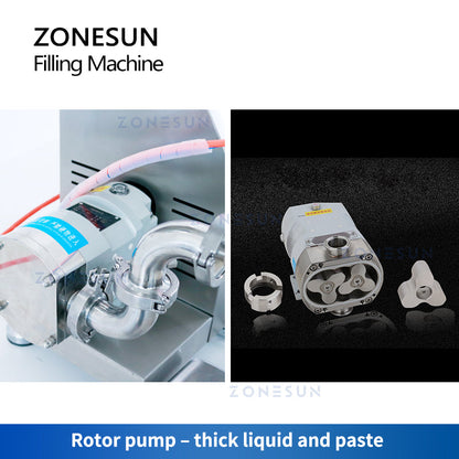 ZONESUN ZS-RPW1 Rotor Pump Paste Filling and Weighing Machine