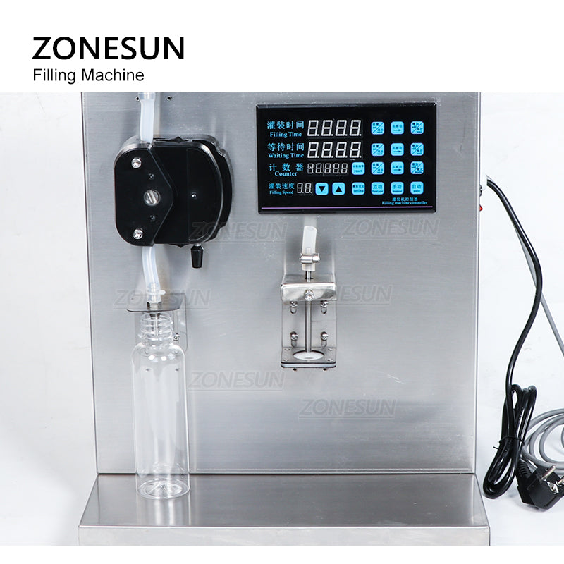 ZONESUN ZS-NP1 Máquina de llenado de líquidos para uñas con bomba peristáltica semiautomática de 3-200 ml