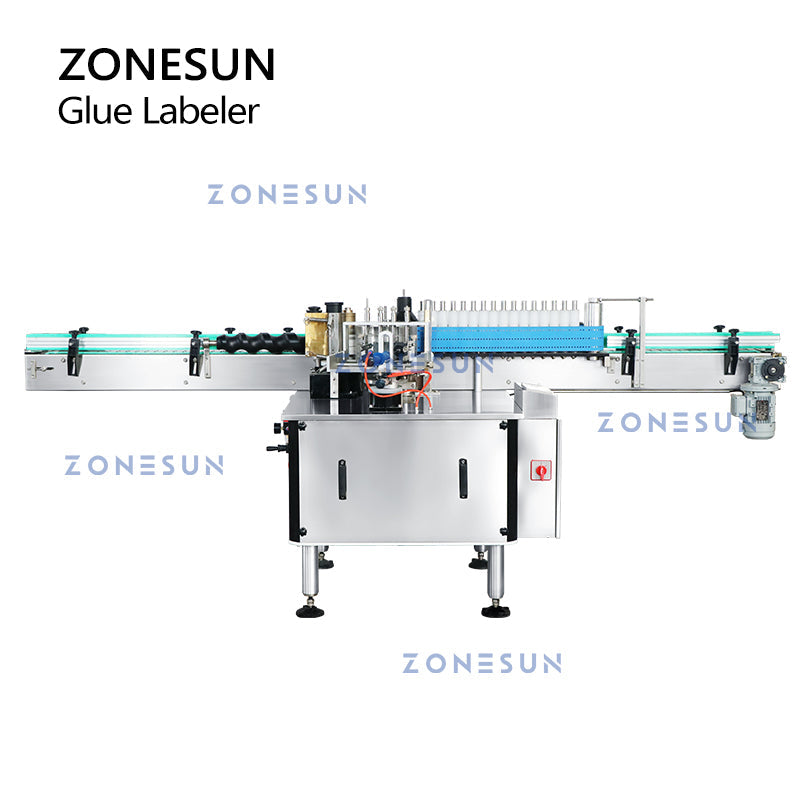 Máquina etiquetadora automática de pegamento para botellas redondas ZONESUN ZS-WGTB01 