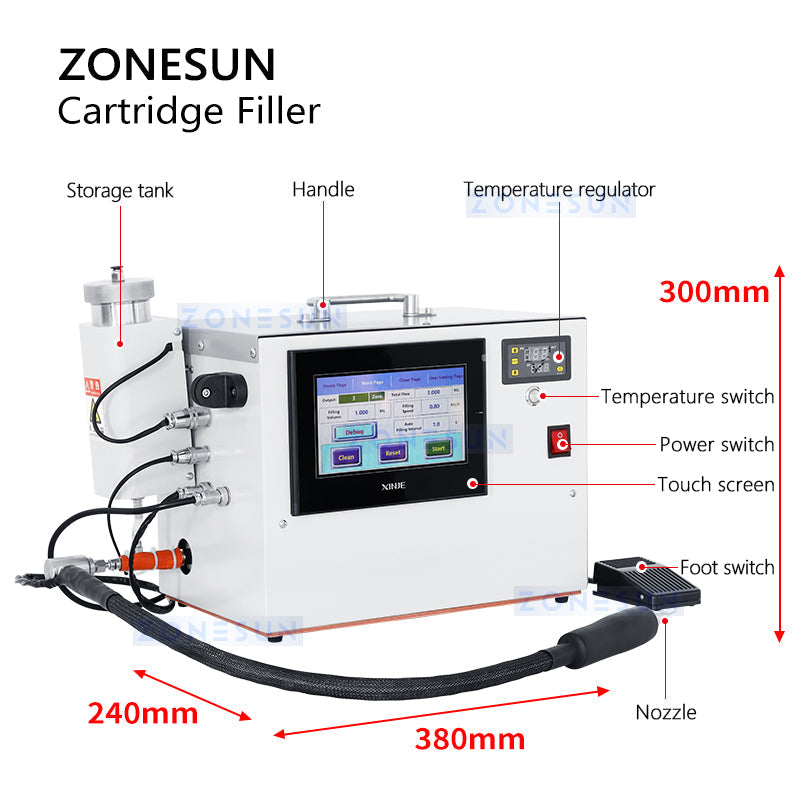 ZONESUN ZS-EL100R Handheld Thick Liquid Filling Machine