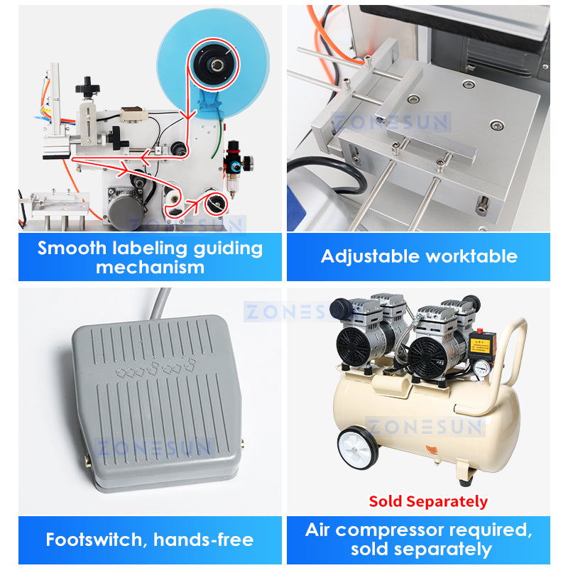 ZONESUN ZS-TB60 Semi-automatic Flat Surface Labeling Machine