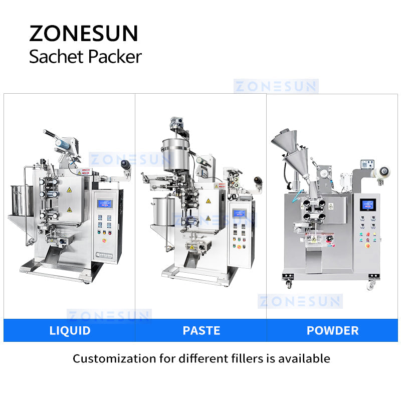 ZONESUN ZS-LX120 Automatic Paste Pouch Bag Filling Sealing Machine