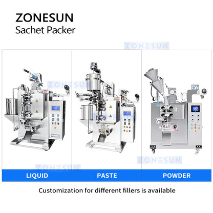 ZONESUN ZS-LX120 Automatic Paste Pouch Bag Filling Sealing Machine