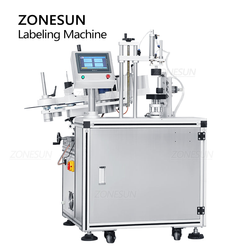 ZONESUN ZS-TB805B Semi-auto Round Square Hexagonal Bottle Full-circle Labeling Machine