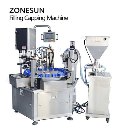 ZONESUN ZS-SRFC Automatic Cream Paste Filling and Capping Machine