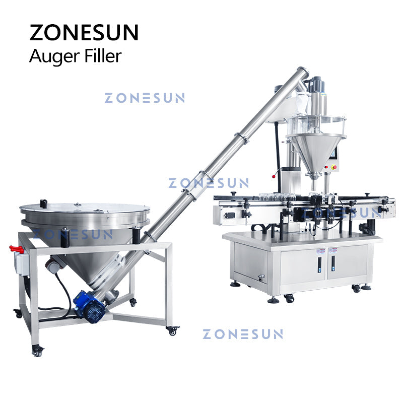 ZONESUN ZS-FM5A Servomotor Máquina automática de llenado de alimentación de polvo con barrena 