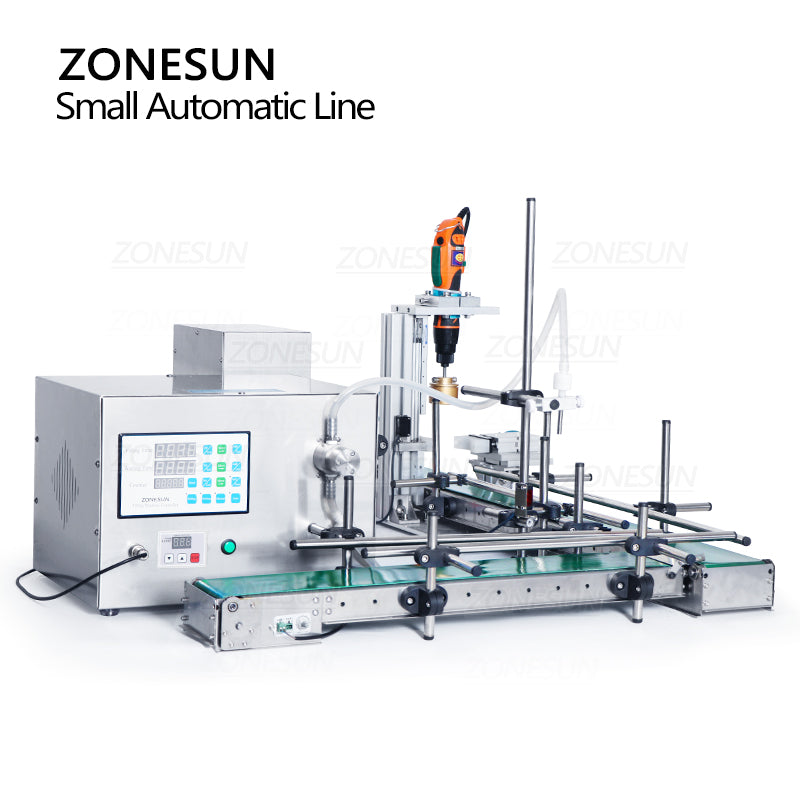 ZONESUN ZS-MPXG1 Small Automatic Magnetic Pump Liquid Filling and Capping Machine