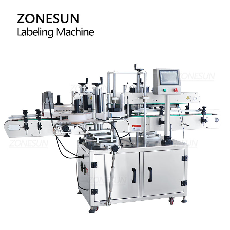 ZONESUN ZS-TB301 Automatic Double Label in Single Side Square Bottle Double Sides Labeling Machine