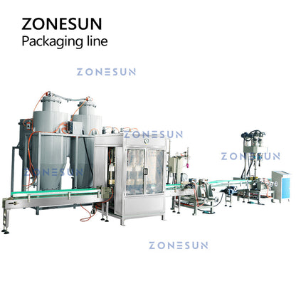 ZONESUN ZS-FE1 Linea di produzione automatica di etichettatura e riempimento di estintori 