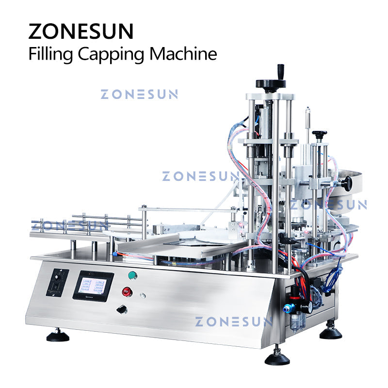 ZONESUN ZS-AFC7 Single Nozzle Magnetic Pump Liquid Filling and Capping Machine