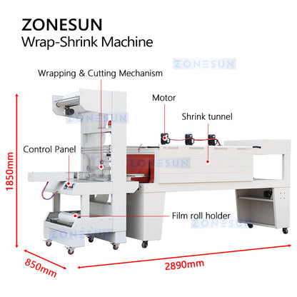 ZONESUN ZS-SPL5 Automatic Sleeve Wrapping Shrinking Machine