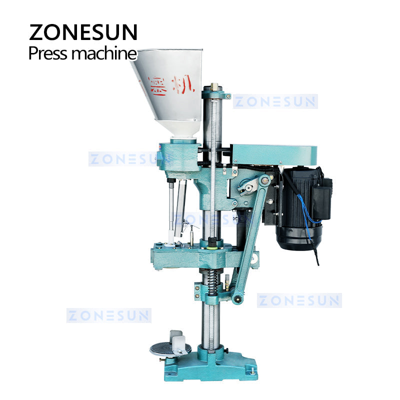 ZONESUN ZS-XGDSJ1 Semi Automatic Wine Bottles Wooden Cork Feeding And Pressing Machine