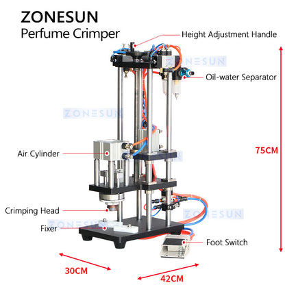 ZONESUN ZS-YG08Z Pneumatic Perfume Bottle Capping Machine