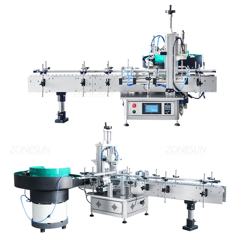 ZONESUN ZS-XG1870G Automatic Cap Pressing Machine With Cap Feeder