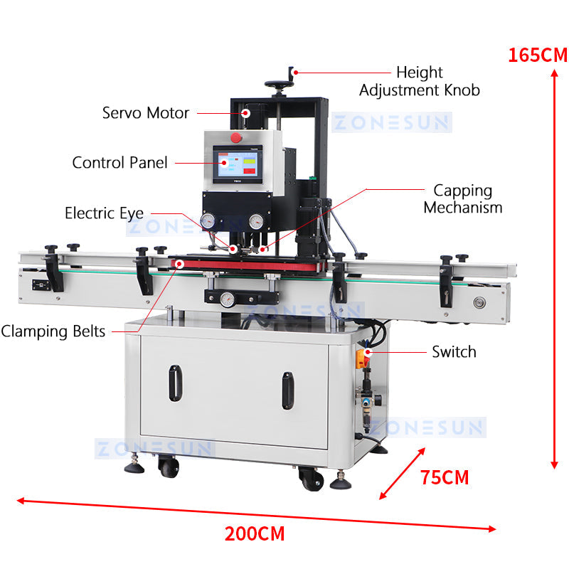 ZONESUN ZS-XG440S Automatic Servo Motor Capping Machine