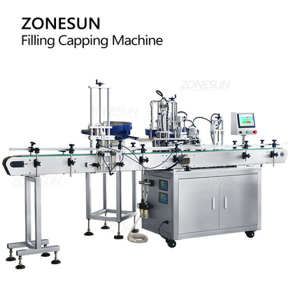 ZONESUN ZS-AFC9 Automatic Magnetic Pump Liquid Filling Perfume Bottle Capping Machine With Cap Feeder