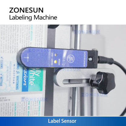 ZONESUN ZS-TB120 Automatic Round Bottle Neck and Body Labeling Machine