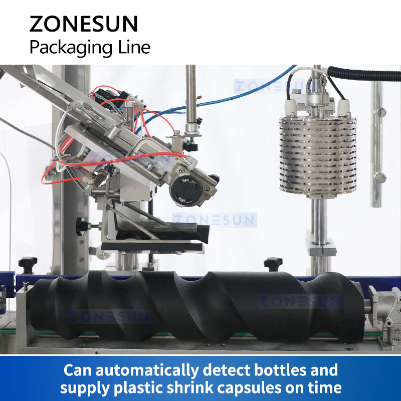 ZONESUN ZS-FAL180Z5 Automatic Magnetic Pump Liquid Filling Capping Shrinking Labeling Production Line