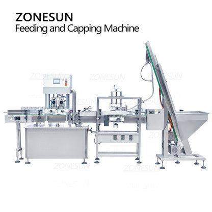 ZONESUN ZS-XGVS1 Automatic Vacuum Capping Machine With Cap Feeder