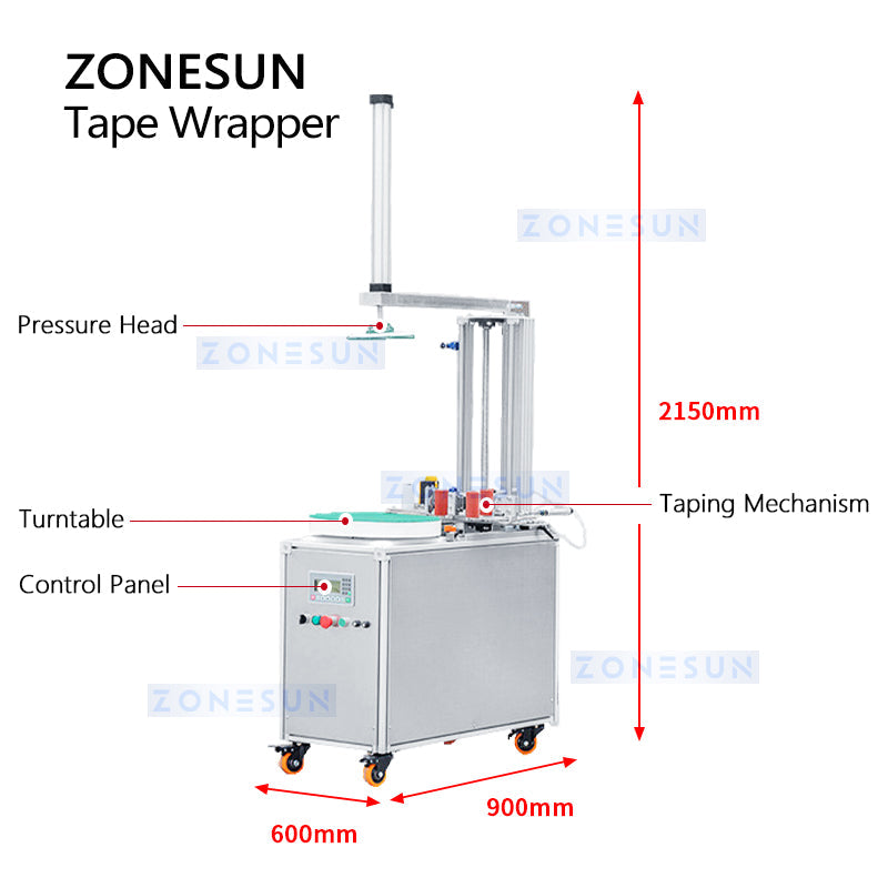 ZONESUN ZS-TW5050 Automatic Tape Wrapping Machine