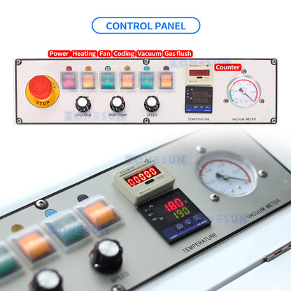 ZONESUN ZS-FK1080B Horizontal Vacuum/Gas Flush Sealing Machine