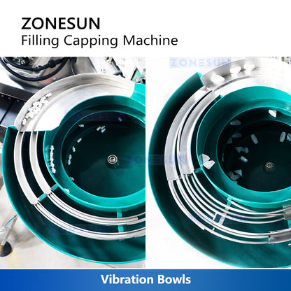 ZONESUN ZS-AFC6F Bomba peristáltica automática Máquina tapadora de llenado de líquidos de botella plana 