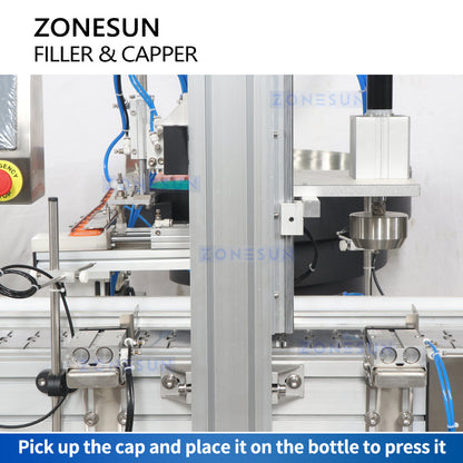 ZONESUN ZS-FAL180B4 Automatic Paste Bottle Filling Cap Pressing Production Line