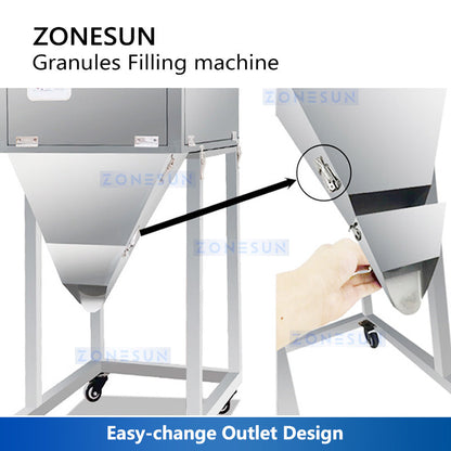 ZONESUN ZS-FZ1000L Semi-automatic Puffed Food Particle Weighing Filling Machine