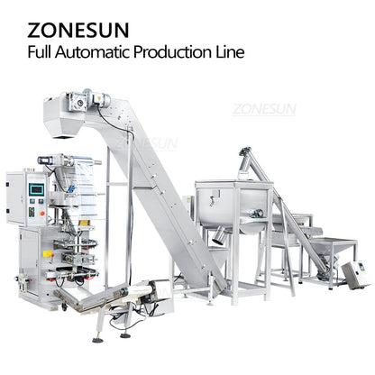 Línea de producción automática de sellado, llenado y alimentación de mezcla de polvo ZONESUN ZS-FAL180X6