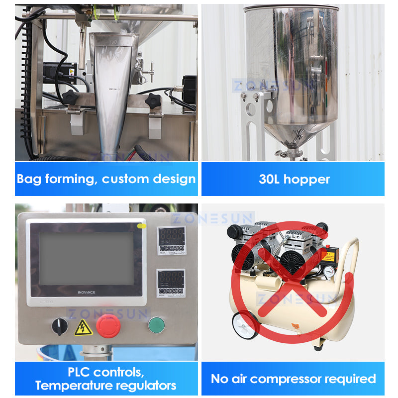 ZONESUN ZS-FP220 Macchina sigillatrice per riempimento pasta veloce ed efficiente