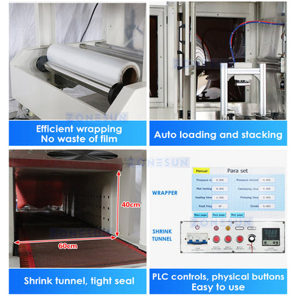 ZONESUN ZS-FAL180Z7 Riempimento automatico di liquidi Tappatura Etichettatura Avvolgimento Linea di produzione termoretraibile 