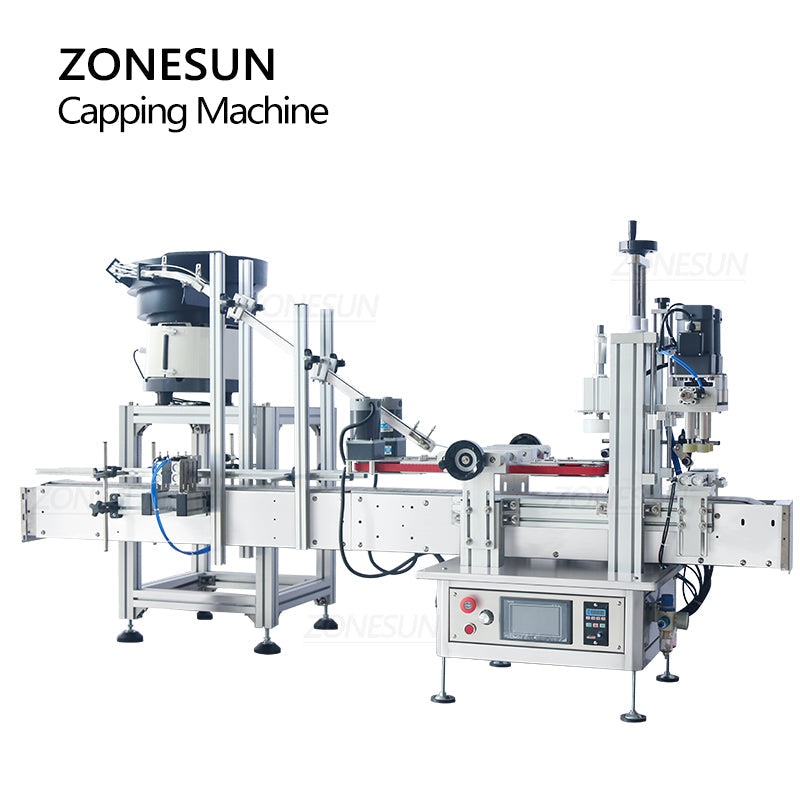 ZONESUN ZS-XG1870P Automatic Capping Machine with Cap Unscrambler