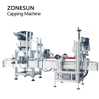 ZONESUN ZS-XG1870P Automatic Capping Machine with Cap Unscrambler