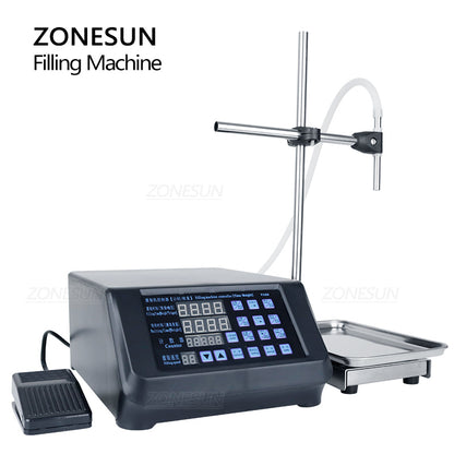 ZONESUN ZS-DPYT320 Pesatrice di riempimento di liquidi con pompa a diaframma semiautomatica