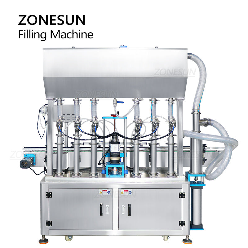 ZONESUN ZS-YT6T-6PX Macchina riempitrice per pasta con servomotore a 6 ugelli con pompa di alimentazione