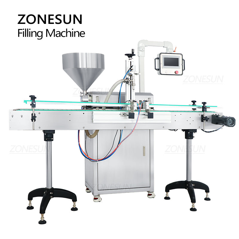 ZONESUN ZS-VTRP1A 50-1500ml Servo Motor Rotor Pump Paste/Viscous Liquid Filling Machine