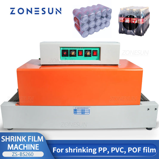 Máquina automática de encogimiento de película plástica ZONESUN ZS-BS260 