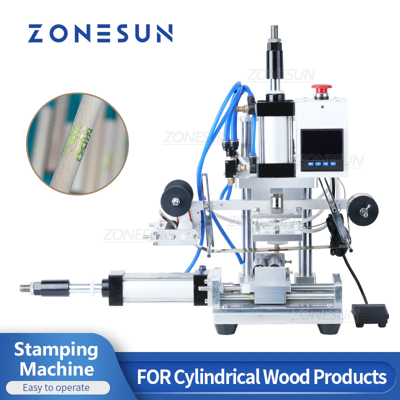 ZONESUN ZS-GT100 Macchina per stampa a caldo cilindrica pneumatica