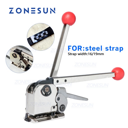 ZONESUN DB-GD35 16-19mm Manual Buckle Free Steel Belt Strapping Machine