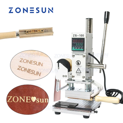 ZONESUN ZS-100 5x10cm Manual Hot Foil Stamping Machine