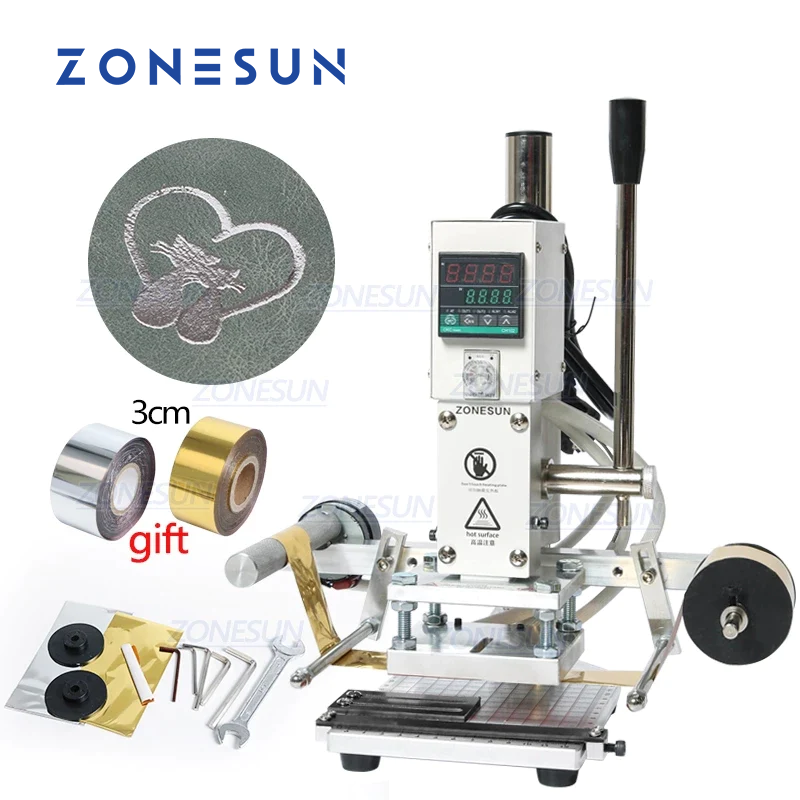 ZONESUN ZS-90A Máquina de estampación en caliente de metal manual