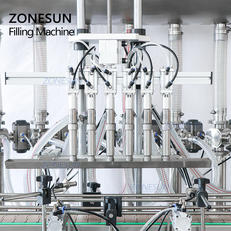 ZONESUN ZS-YT6T-6P Pneumatic Paste/Viscous Liquid Piston Pump Filling Machine