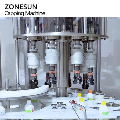 ZONESUN ZS-XG440Q Automatic 8 Heads High Speed Rotary Capping Machine With Vibrator