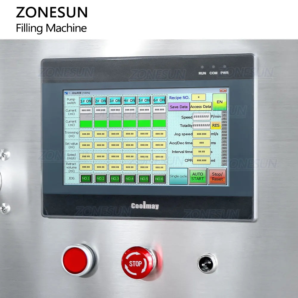 ZONESUN ZS-MPZ6 Semi Automatic Magnetic Pump Liquid Filling Machine