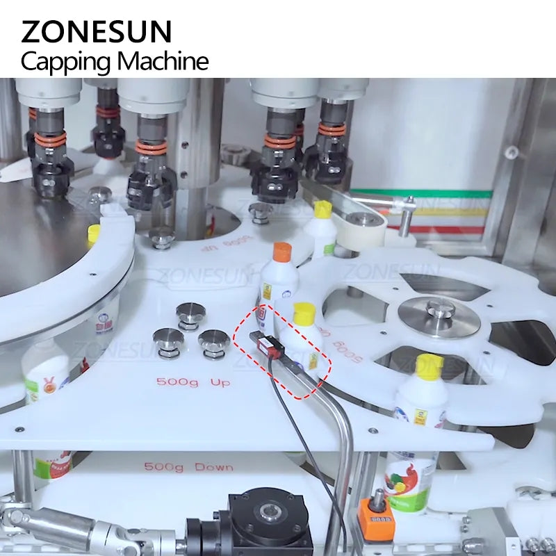 ZONESUN ZS-XG440Q Automatic 8 Heads High Speed Rotary Capping Machine With Vibrator