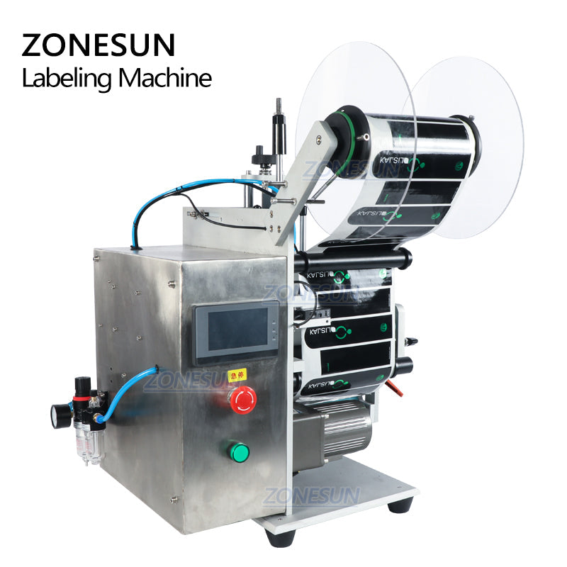 ZONESUN ZS-TB100SW Etichettatrice semiautomatica per bottiglie rotonde 