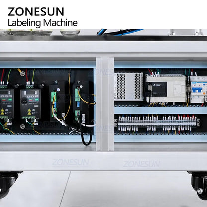 ZONESUN ZS-TB260RA Automatic Round Bottle Cap & Body Labeling Machine