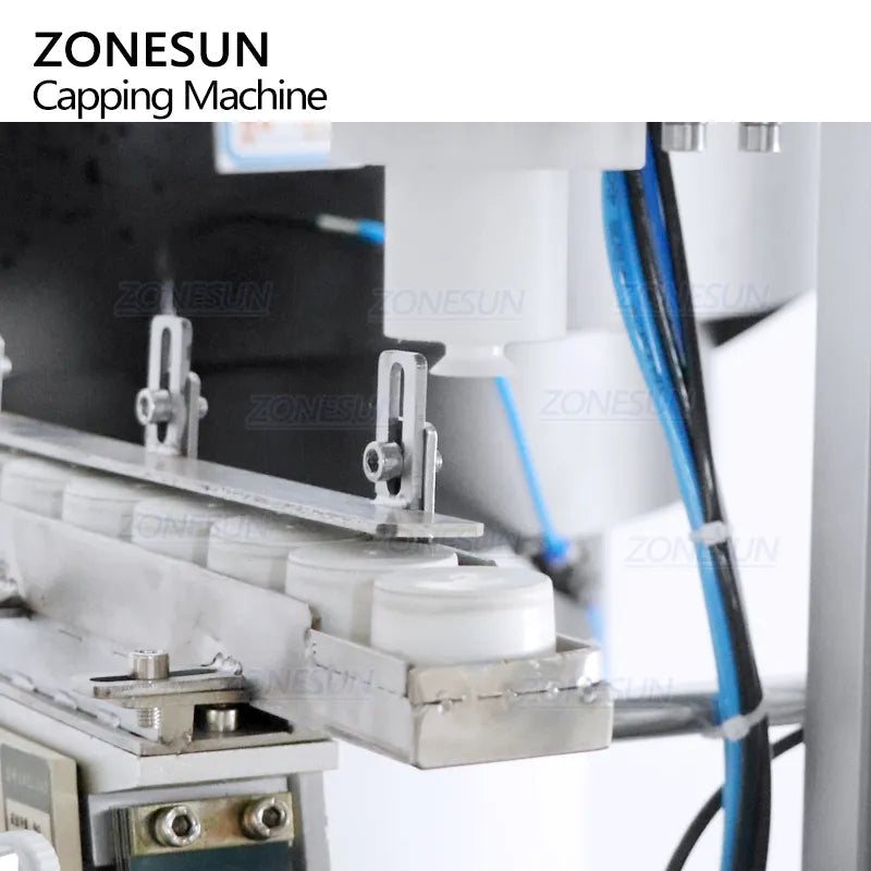 ZONESUN ZS-XG440G Automatic Bottle Cap Pressing Machine With Cap Feeder